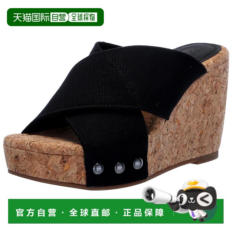 自营Lucky Brand Valmai Wedge Sandal Black  VALMAI-BLK Women'