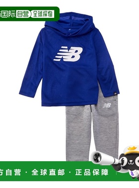 自营New Balance 2pc Set Waffle Hoodie & Pant Set - blue 美国