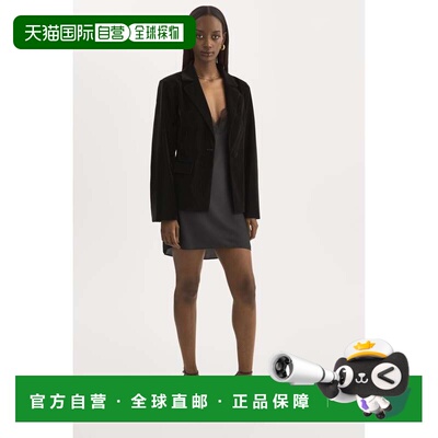 自营lamarqueLottie | Faux Leather Blazer - black 美国奥莱直