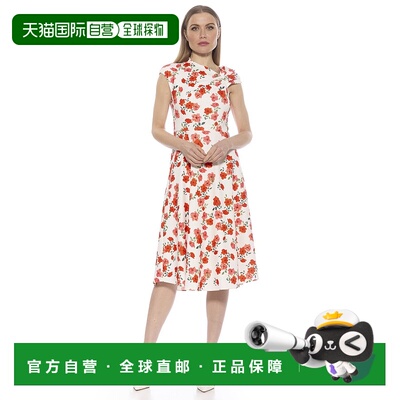 自营 alexia admorMariah Dress - red florals 美国奥莱直发
