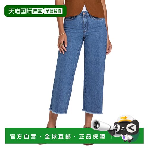 自营NYDJ Teresa Salton阔腿牛仔裤-蓝色直筒裤 美国直发奥莱