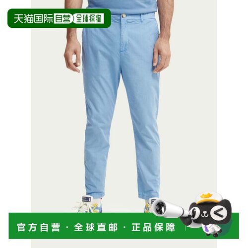 自营Scotch & Soda Fave 成衣染色有机斜纹棉布裤 - 蓝色 美国奥