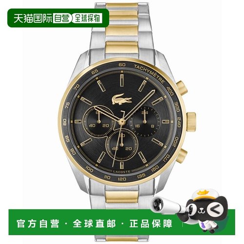 1h可退 【美国直邮】Lacoste|男士波士顿计时码表双色不锈钢表带