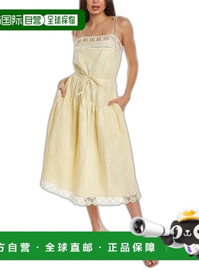 自营 Ulla Johnson 孔眼长裙 - 黄色 美国奥莱直发连衣裙
