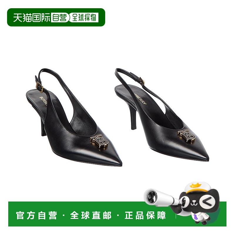 自营Burberry Monogram Motif Leather Slingback Pump (Authenti