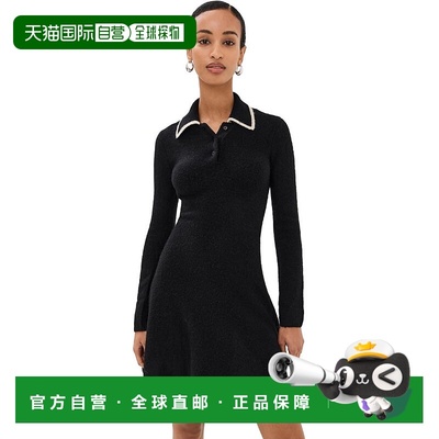 自营Staud Women's Dujour Dress, Black/Ivory - black/ivory 美