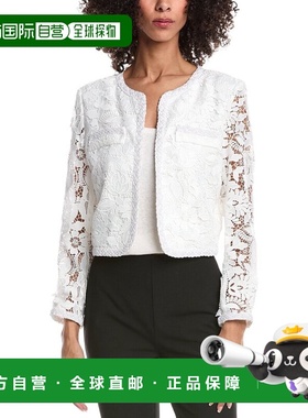 自营Milly 3D Garden Lace Jacket - white 美国奥莱直发