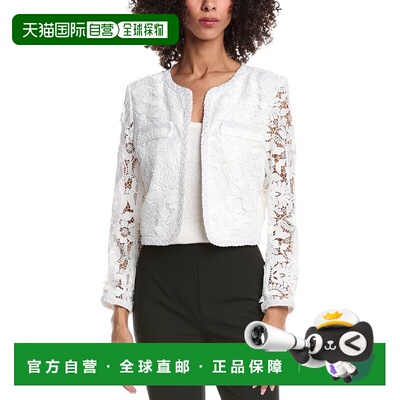 自营Milly 3D Garden Lace Jacket - White 外套美国直发奥莱