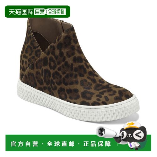 自营Aerosoles Zirah靴子女式棕色豹纹防滑脚踝靴JOBB1331-棕色