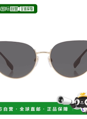 自营Burberry Harper Dark Grey Cat Eye Ladies Sunglasses BE31