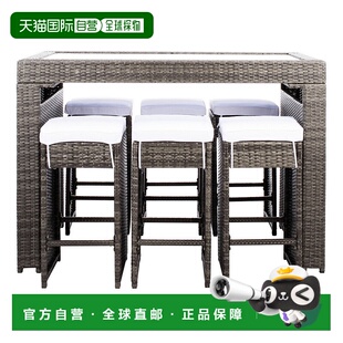 自营 safavieh荷鲁斯餐具 - 灰棕/白 美国奥莱直发户外