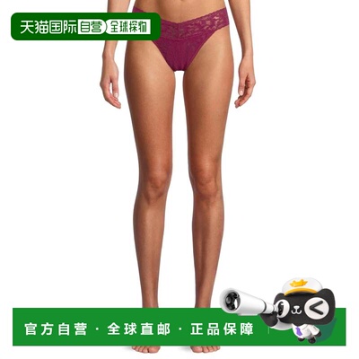 自营Hanky Panky Signature内衣女式Vine花卉蕾丝短裤GBO3714-红