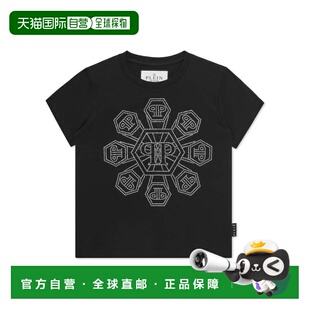 Round Neck 自营philipp Monogram shirt Strass bla pleinT