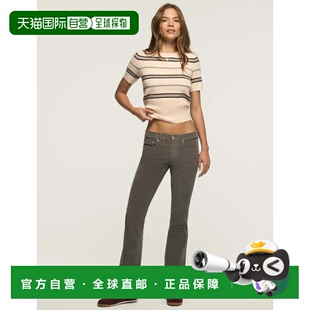 自营lucky brandLucky品牌女中款灯芯绒甜美靴-灰色 美国奥莱直发