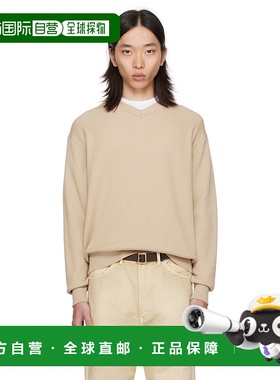 1h可退 香港直邮潮奢 vowels 男士 米色 V 领针织衫 KW05205