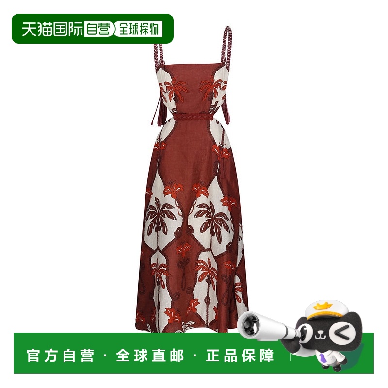 自营johanna ortiz水手祈祷脚踝连衣裙-红色 【美国奥莱】直发