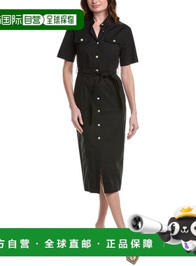 自营Marella Rafia Shirtdress - Black 连衣裙美国直发奥莱