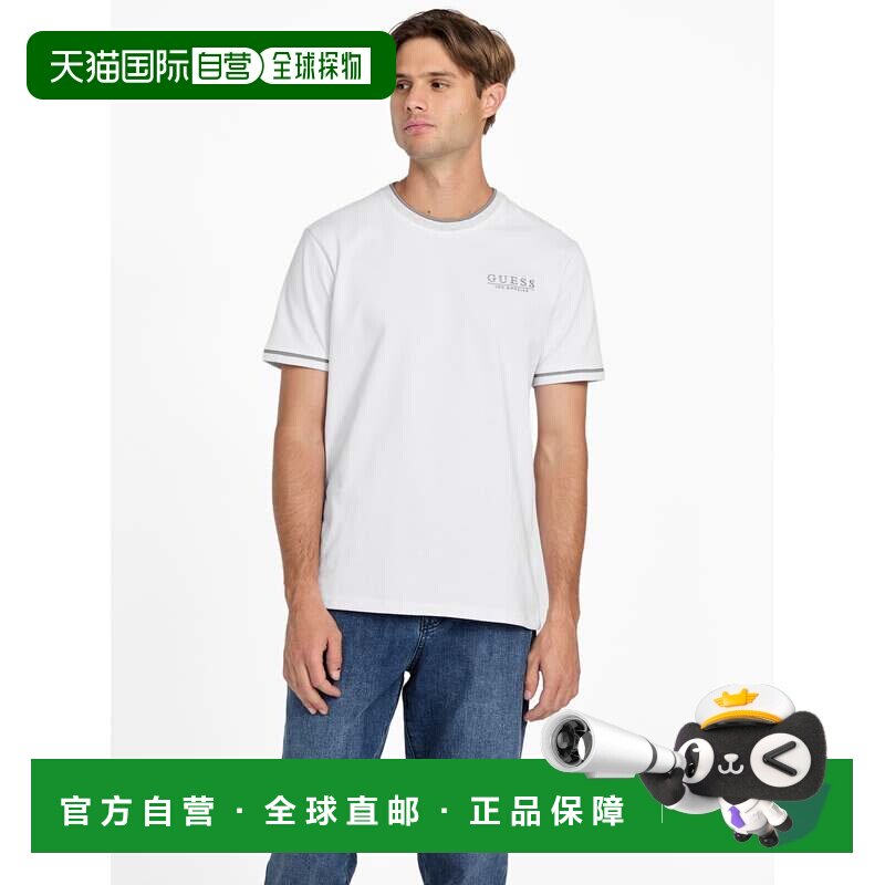 自营guessEco Nathan 圆领 T 恤 - 纯白色 美国奥莱直发