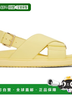 1h可退 香港直邮潮奢 Marni 玛尼 女士 黄色 Fussbett 凉鞋 FBMS0