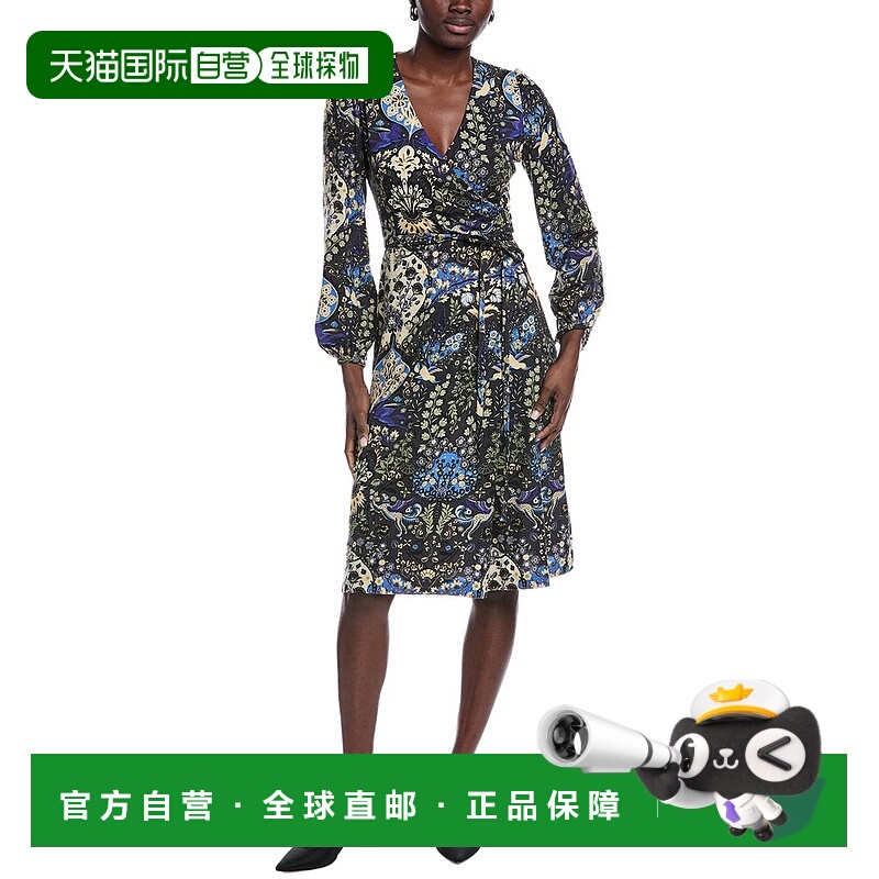 自营Etro Lulu Wool-Blend Wrap Dress - grey 美国奥莱直发