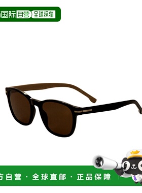 自营 Hugo Boss男式52毫米黑色太阳镜-黑色 美国奥莱直发