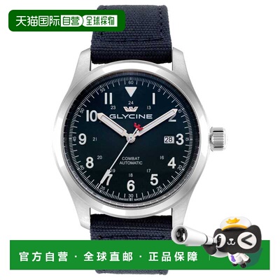自营Glycine男士战斗场40mm手表GL0583-蓝色 美国奥莱直发