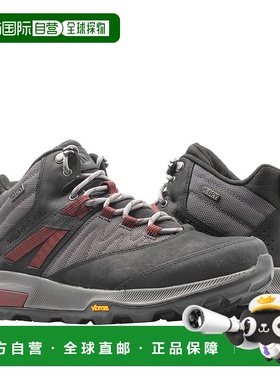 自营 Merrell Zion Mid防水黑色男式登山靴J16885-黑色 美国奥莱