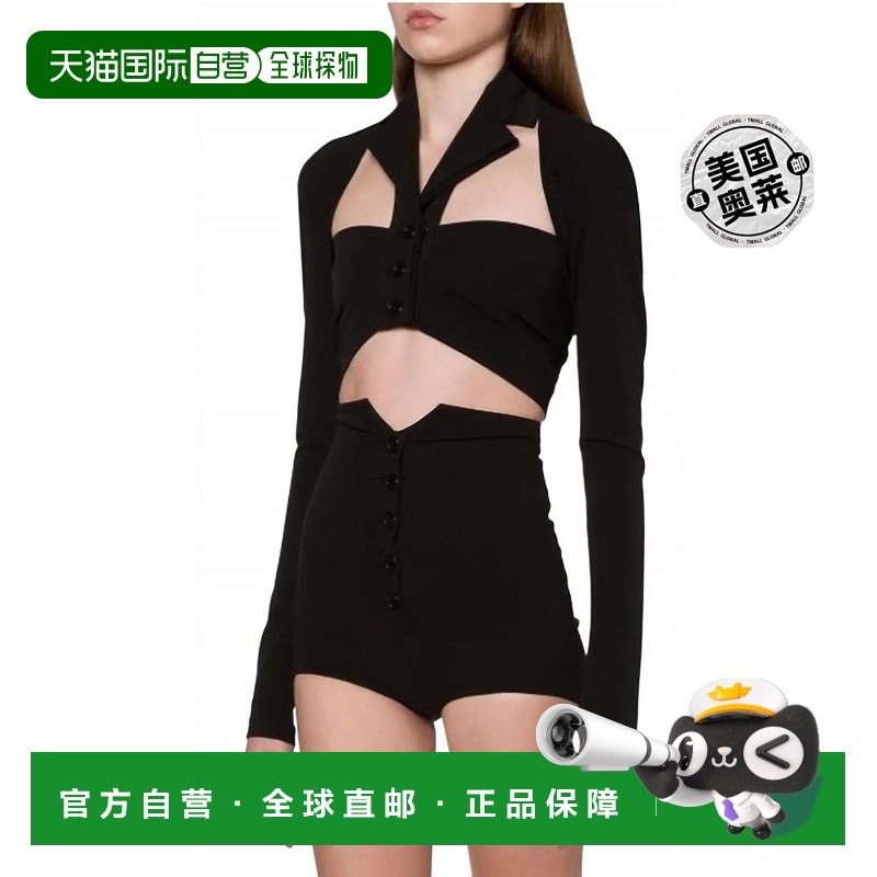 自营 philosophy di lorenzo serafini长袖弹力棉质披肩（黑色）