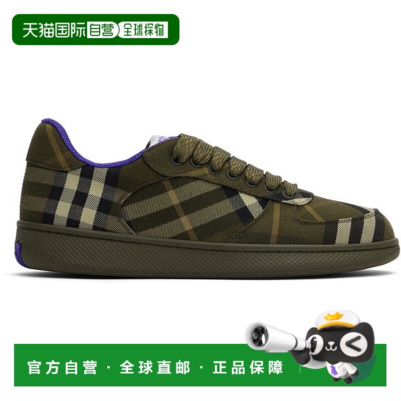 1h可退 【美国直邮】Burberry 巴宝莉 卡其色格纹 Terrace 运动鞋