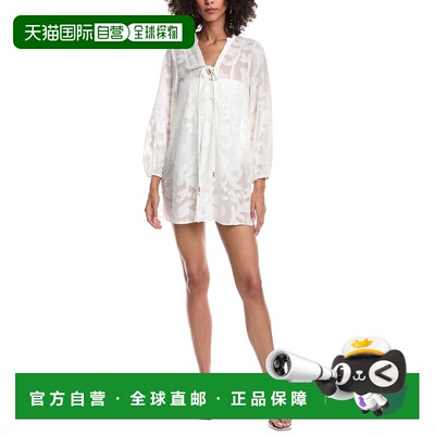 自营Milly Scroll Burnout Mini Dress - white 美国奥莱直发