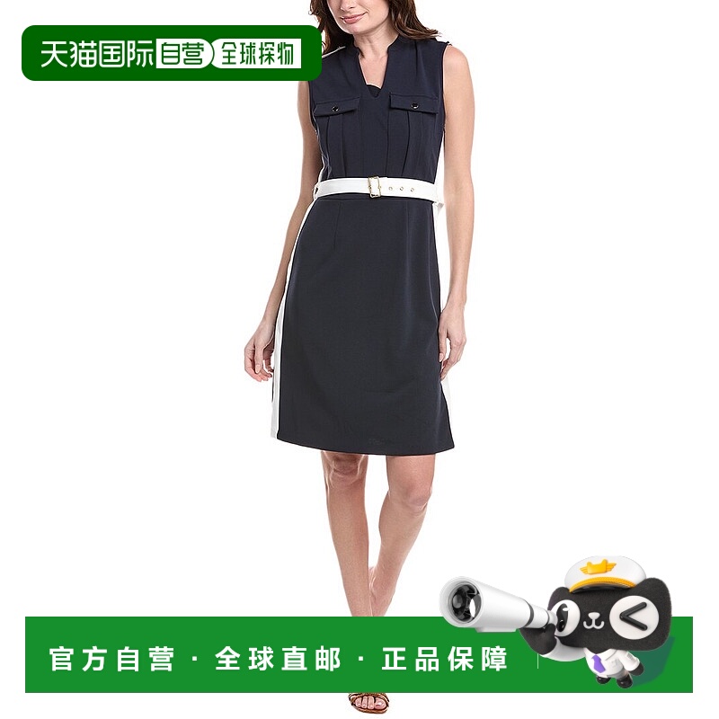 自营 Nanette Nanette Lepore Belted Sheath Dress - blue 美国