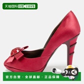 Embellished 自营Salvatore Satin Crystal Ferragamo Burgundy