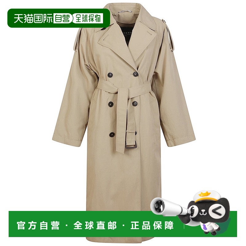 自营 max mara双排扣尼龙雨衣-中性色 美国奥莱直发夹克