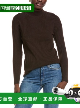 自营Jones New York Sutton Mock Neck Sweater - brown 美国奥莱