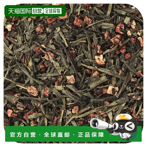 香港直邮Frontier Co-op,有机认证绿茶，草莓味，16盎司（453g）