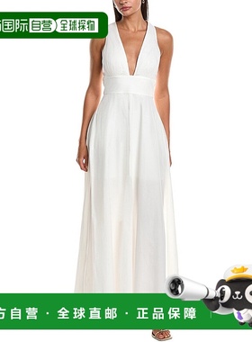 自营Milly Catarina府绸长裙-白色 美国奥莱直发连衣裙