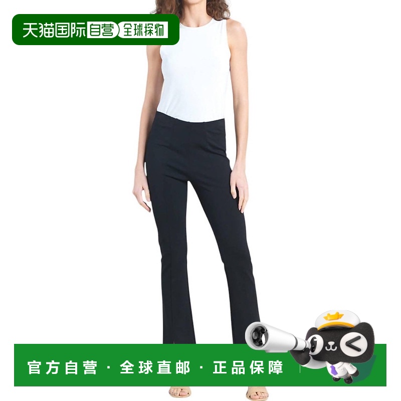 自营 clara sunwoo黑色Ponte Kick前叉长裤 美国奥莱直发喇叭裤