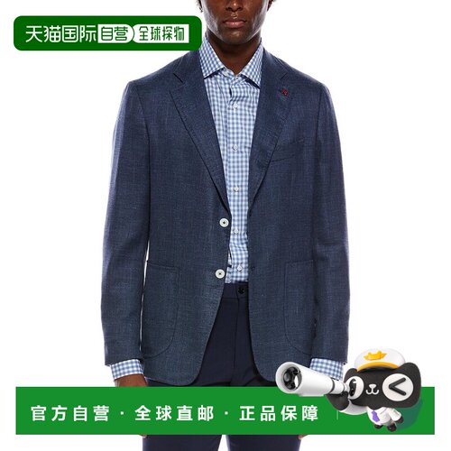 自营ISAIA Capri Wool, Silk, & Linen-Blend Sport Jacket - blu