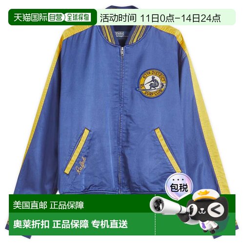 自营Polo Ralph Lauren Surf Theme Letterman Lined Bomber Jack