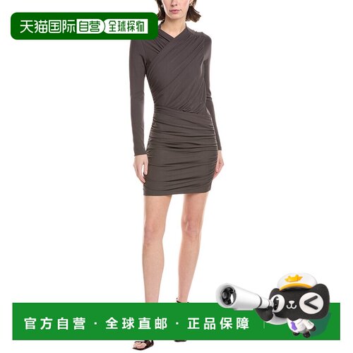自营Enza Costa Matte Jersey迷你连衣裙-灰色 美国奥莱直发