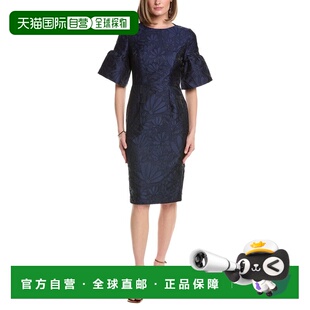 自营Rene Ruiz钟形衣袖紧身连衣裙-紫色 美国奥莱直发包臀裙