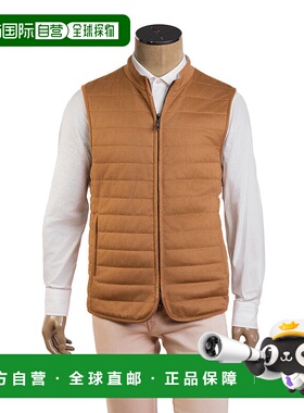 自营Kired By Kiton Rea羊绒双面背心-浅棕色/浅灰色 美国奥莱直