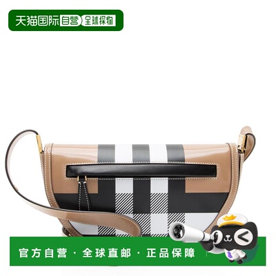 自营Burberry Smooth Calfskin Check Olympia Small Shoulder Ba
