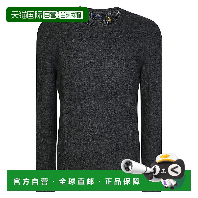 自营polo ralph laurenCrew Neck Wool Sweater - black 美国奥莱