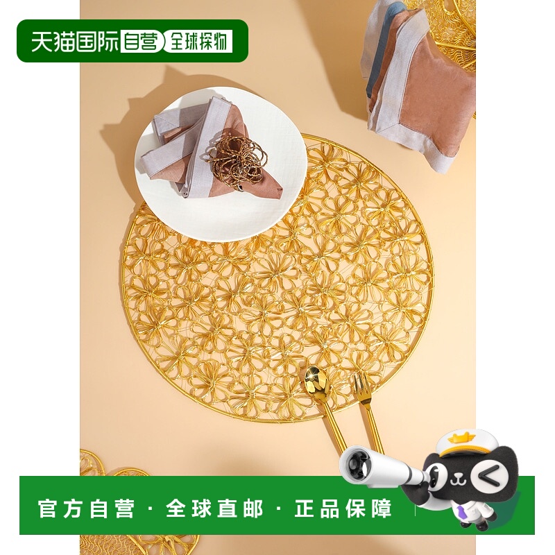 自营tiramisuGolden Bloom Lace Metal Placemat 美国奥莱直发