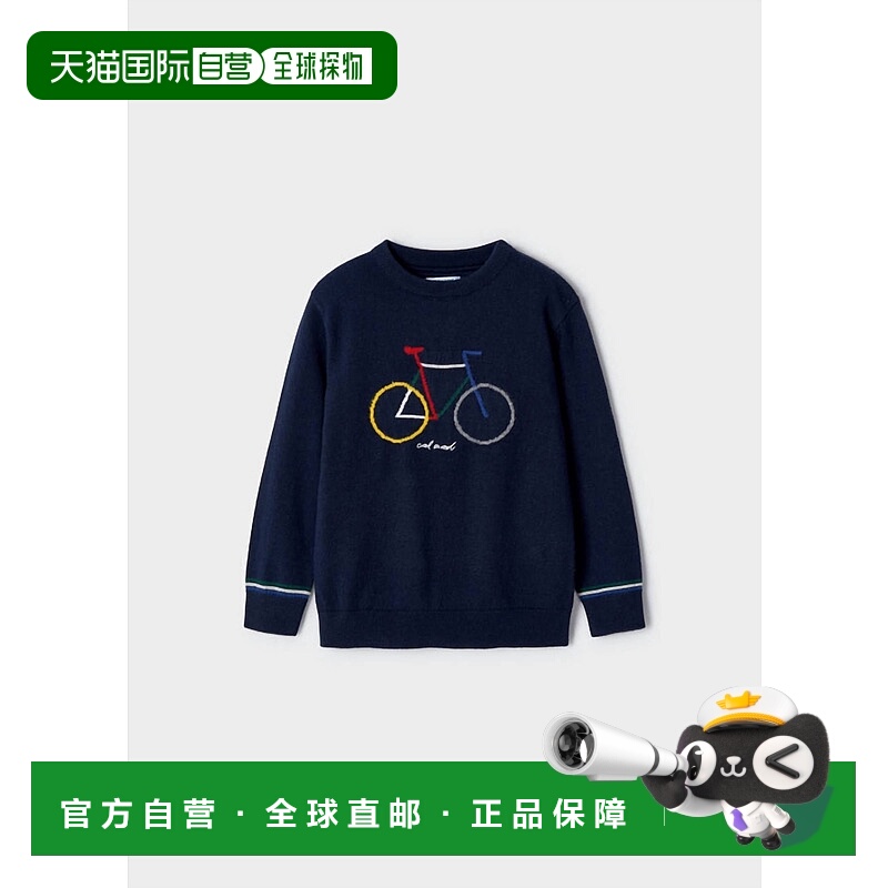 自营mayoral海军蓝男孩自行车毛衣-海军蓝 美国奥莱直发