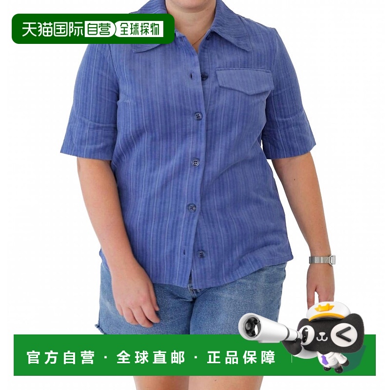 自营 baum und pferdgarten蓝色Margo纽扣衬衫 美国奥莱直发