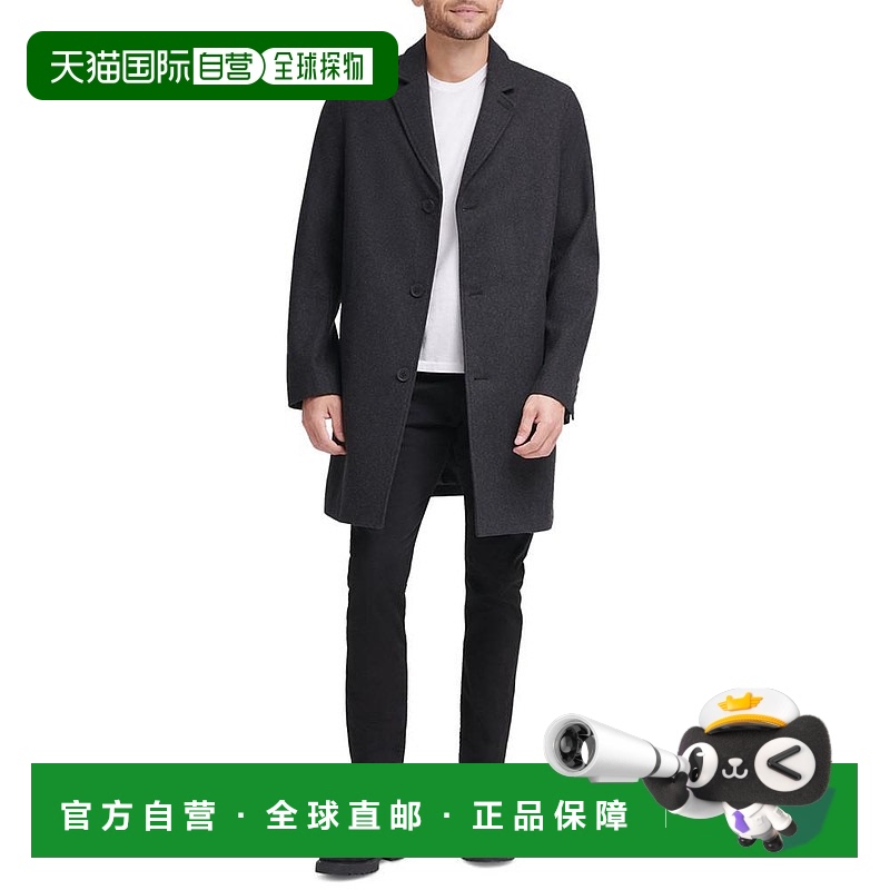 1h可退 【美国直邮】Cole Haan 男士经典剪裁毛呢大衣 时尚保暖外