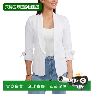 Tracy女式 白色 披肩领运动夹克 孔 美国奥莱直发 带袖 自营Ellen