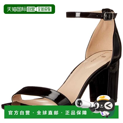 自营Bandolino Armory Heeled Sandal Black Patent  BNARMORY3-B